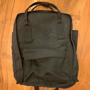Fjallraven Re-Kanken Mini Backpack in Black
